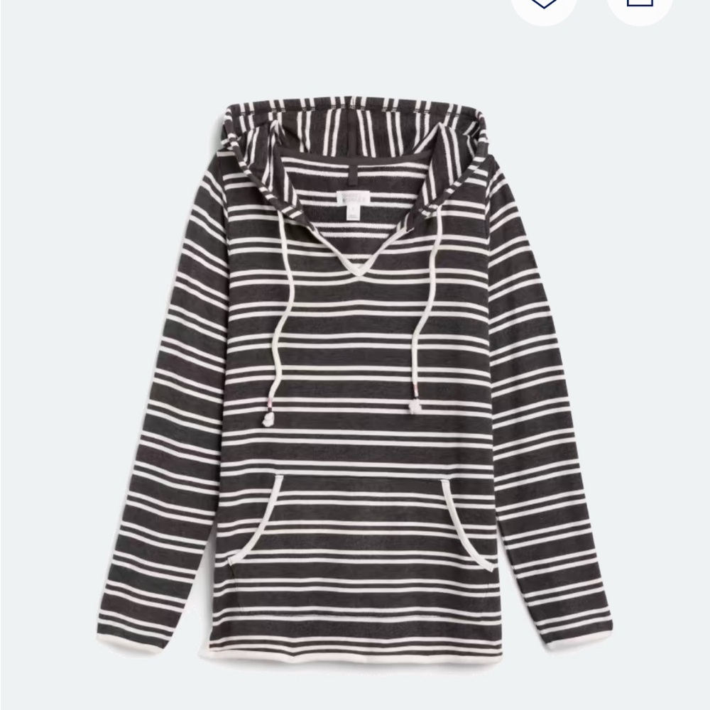 Market & Spruce Monochrome Striped Pullover